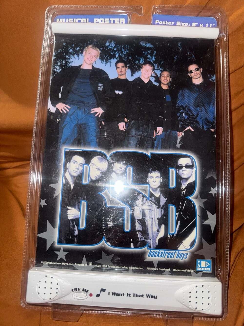 Vintage 2000 Backstreet Boys Musical Poster I Want It That Way Yaboom Winterland